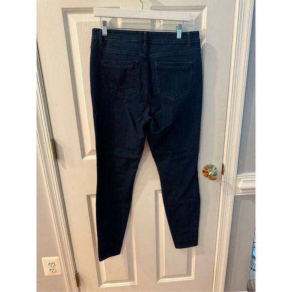 J. Jill Denim Dark Wash Premium Flex High Rose Leggings sz 12 T EUC - Picture 6 of 8